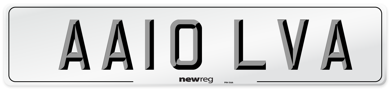 AA10 LVA Number Plate from New Reg